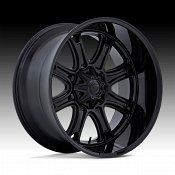 Fuel Darkstar FC853MB Matte Black Gloss Lip Custom Truck Wheels